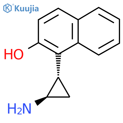 rac-1-(1R,2S)-2-aminocyclopropylnaphthalen-2-ol structure