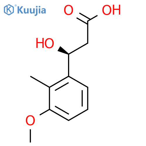 (3S)-3-hydroxy-3-(3-methoxy-2-methylphenyl)propanoic acid structure