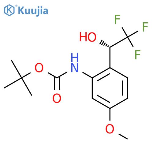 tert-butyl N-{5-methoxy-2-(1S)-2,2,2-trifluoro-1-hydroxyethylphenyl}carbamate structure
