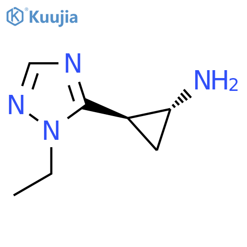 rac-(1R,2R)-2-(1-ethyl-1H-1,2,4-triazol-5-yl)cyclopropan-1-amine structure