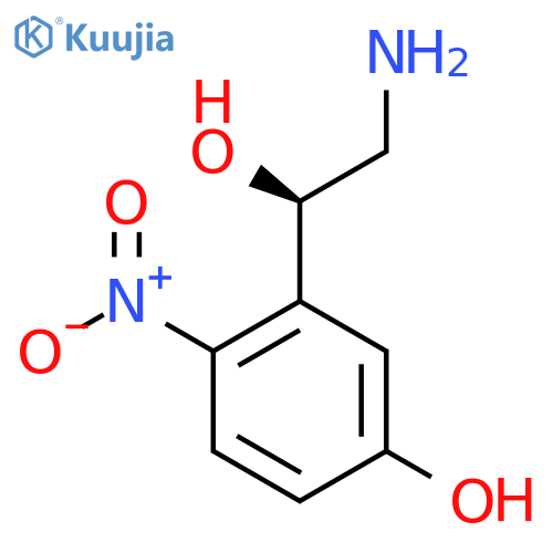 3-(1R)-2-amino-1-hydroxyethyl-4-nitrophenol structure