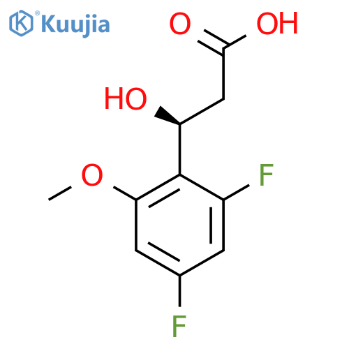 (3S)-3-(2,4-difluoro-6-methoxyphenyl)-3-hydroxypropanoic acid structure