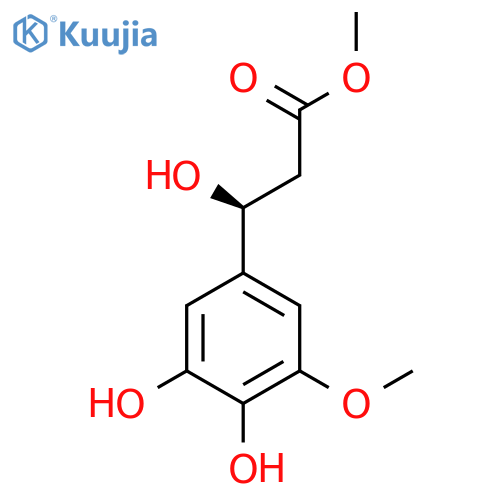 methyl (3S)-3-(3,4-dihydroxy-5-methoxyphenyl)-3-hydroxypropanoate structure