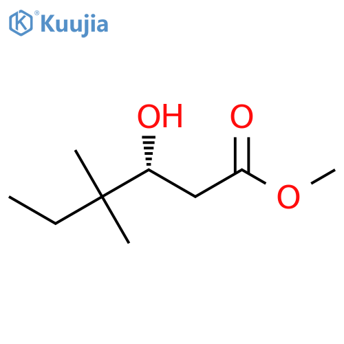 methyl (3R)-3-hydroxy-4,4-dimethylhexanoate structure