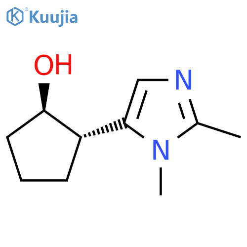rac-(1R,2S)-2-(1,2-dimethyl-1H-imidazol-5-yl)cyclopentan-1-ol structure
