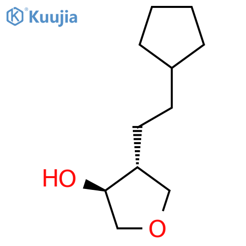 rac-(3R,4S)-4-(2-cyclopentylethyl)oxolan-3-ol structure