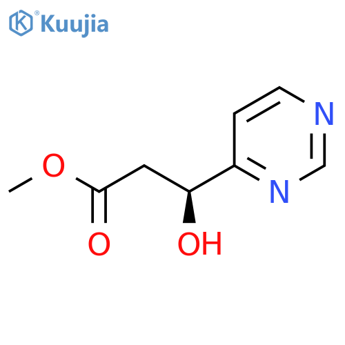 methyl (3S)-3-hydroxy-3-(pyrimidin-4-yl)propanoate structure