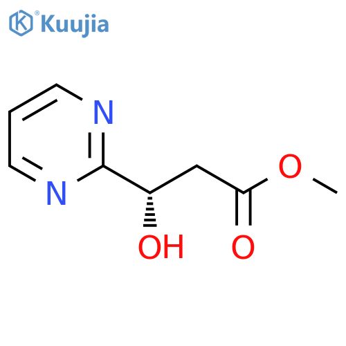 methyl (3S)-3-hydroxy-3-(pyrimidin-2-yl)propanoate structure