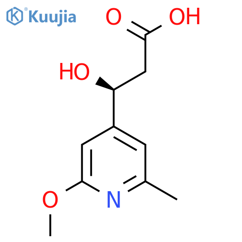 (3S)-3-hydroxy-3-(2-methoxy-6-methylpyridin-4-yl)propanoic acid structure