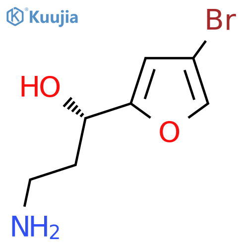 (1S)-3-amino-1-(4-bromofuran-2-yl)propan-1-ol structure