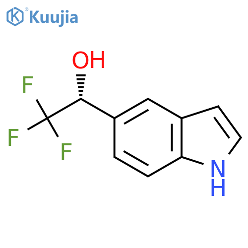 (1R)-2,2,2-trifluoro-1-(1H-indol-5-yl)ethan-1-ol structure
