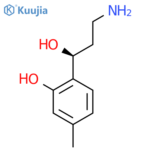 2-(1S)-3-amino-1-hydroxypropyl-5-methylphenol structure