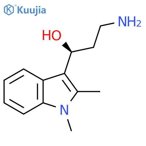(1S)-3-amino-1-(1,2-dimethyl-1H-indol-3-yl)propan-1-ol structure