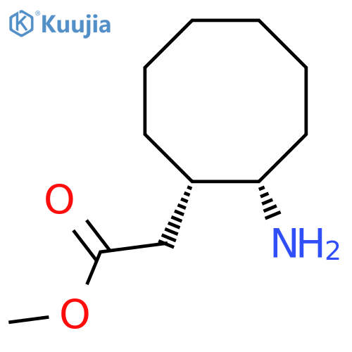 rac-methyl 2-(1R,2R)-2-aminocyclooctylacetate structure