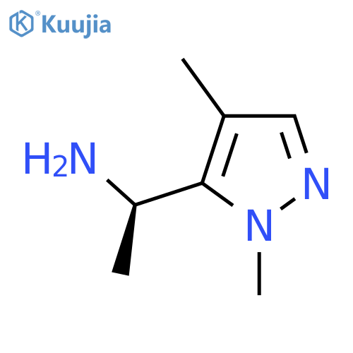 (1R)-1-(1,4-dimethyl-1H-pyrazol-5-yl)ethan-1-amine structure