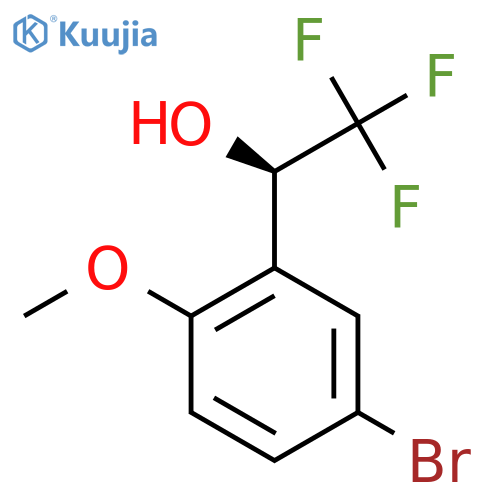 (1R)-1-(5-bromo-2-methoxyphenyl)-2,2,2-trifluoroethan-1-ol structure