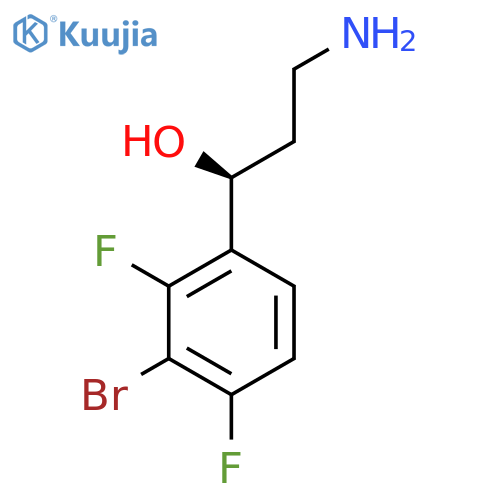 (1S)-3-amino-1-(3-bromo-2,4-difluorophenyl)propan-1-ol structure