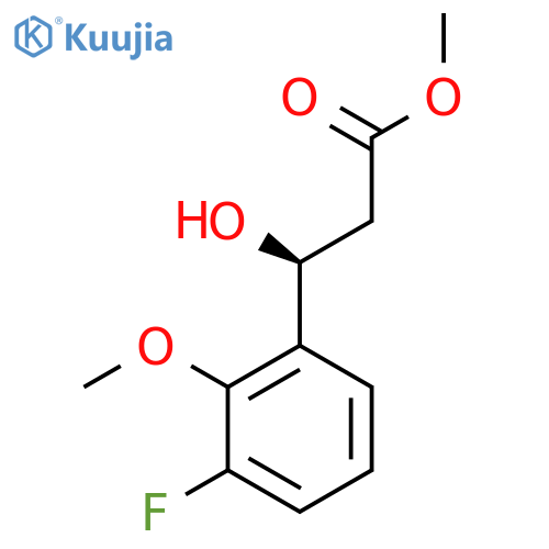 methyl (3S)-3-(3-fluoro-2-methoxyphenyl)-3-hydroxypropanoate structure