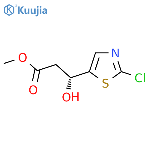 methyl (3R)-3-(2-chloro-1,3-thiazol-5-yl)-3-hydroxypropanoate structure
