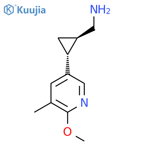 rac-(1R,2R)-2-(6-methoxy-5-methylpyridin-3-yl)cyclopropylmethanamine structure