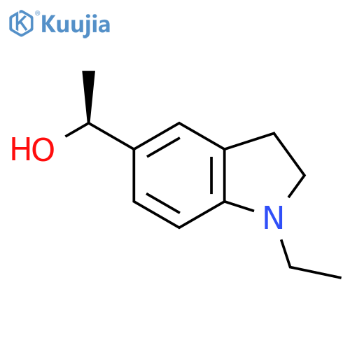(1S)-1-(1-ethyl-2,3-dihydro-1H-indol-5-yl)ethan-1-ol structure