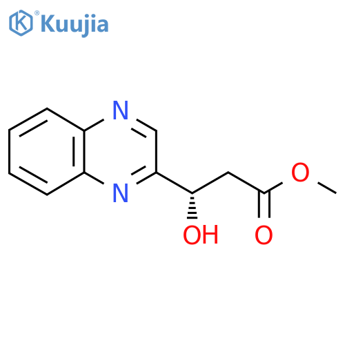 methyl (3S)-3-hydroxy-3-(quinoxalin-2-yl)propanoate structure