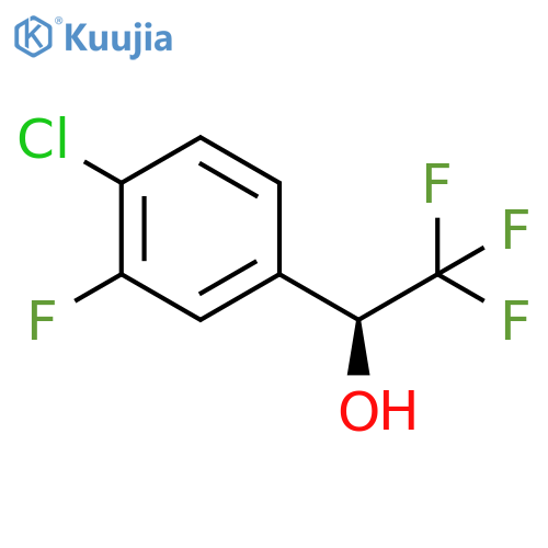 (1S)-1-(4-chloro-3-fluorophenyl)-2,2,2-trifluoroethan-1-ol structure