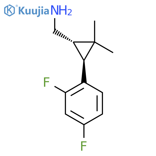 rac-(1R,3R)-3-(2,4-difluorophenyl)-2,2-dimethylcyclopropylmethanamine structure