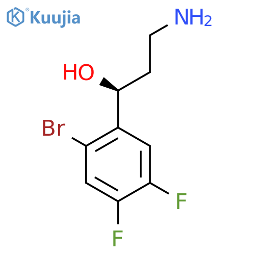 (1S)-3-amino-1-(2-bromo-4,5-difluorophenyl)propan-1-ol structure