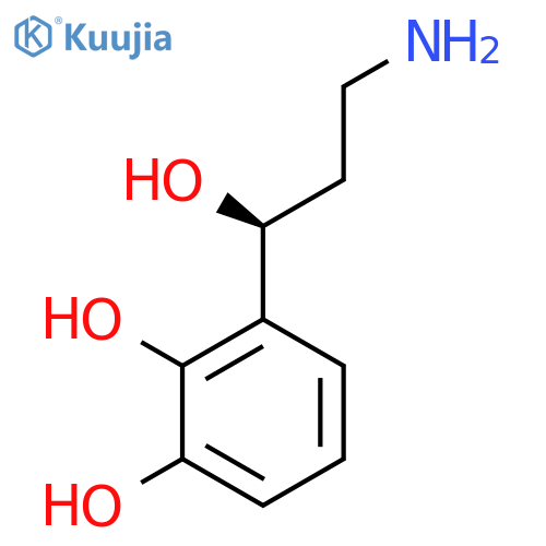 3-(1S)-3-amino-1-hydroxypropylbenzene-1,2-diol structure