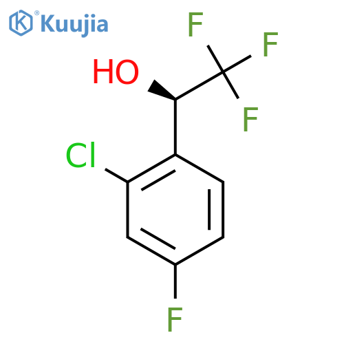 (1R)-1-(2-chloro-4-fluorophenyl)-2,2,2-trifluoroethan-1-ol structure