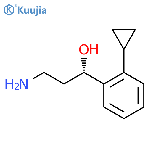 (1S)-3-amino-1-(2-cyclopropylphenyl)propan-1-ol structure