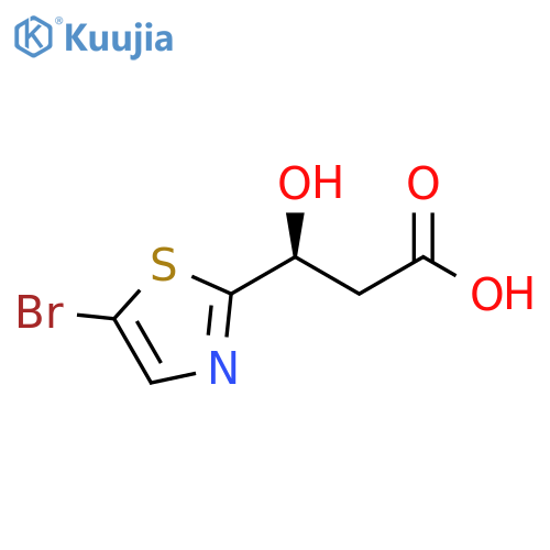 (3S)-3-(5-bromo-1,3-thiazol-2-yl)-3-hydroxypropanoic acid structure