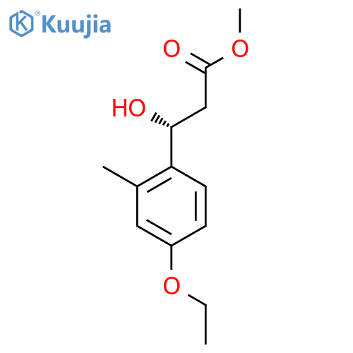 methyl (3R)-3-(4-ethoxy-2-methylphenyl)-3-hydroxypropanoate structure