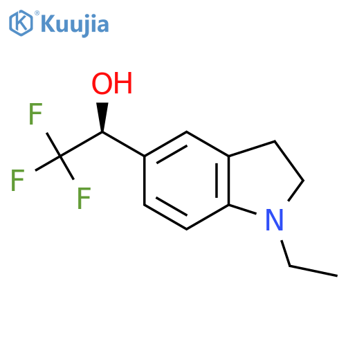 (1S)-1-(1-ethyl-2,3-dihydro-1H-indol-5-yl)-2,2,2-trifluoroethan-1-ol structure