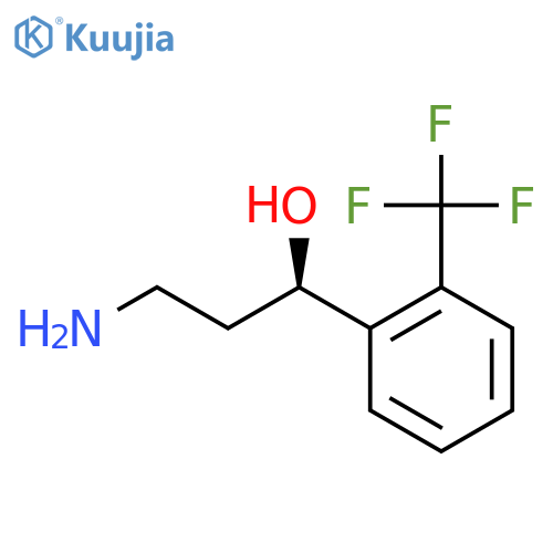 (1R)-3-amino-1-2-(trifluoromethyl)phenylpropan-1-ol structure