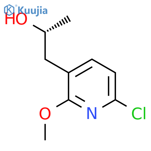 (2R)-1-(6-chloro-2-methoxypyridin-3-yl)propan-2-ol structure
