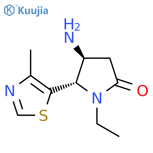 4-amino-1-ethyl-5-(4-methyl-1,3-thiazol-5-yl)pyrrolidin-2-one structure
