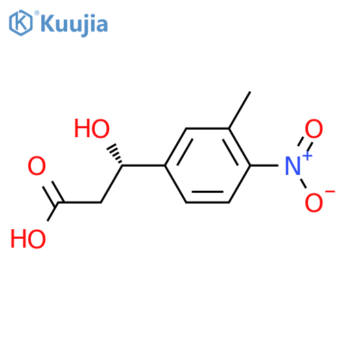(3S)-3-hydroxy-3-(3-methyl-4-nitrophenyl)propanoic acid structure