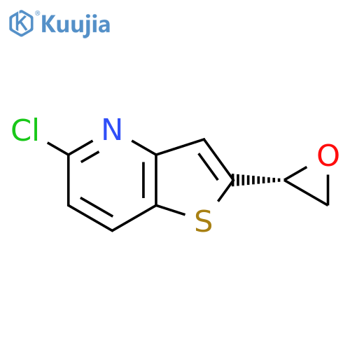 5-chloro-2-(2R)-oxiran-2-ylthieno3,2-bpyridine structure