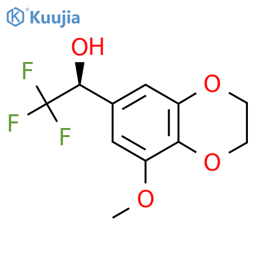 (1S)-2,2,2-trifluoro-1-(8-methoxy-2,3-dihydro-1,4-benzodioxin-6-yl)ethan-1-ol structure