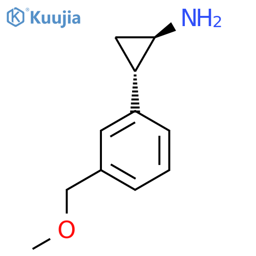 rac-(1R,2S)-2-3-(methoxymethyl)phenylcyclopropan-1-amine structure