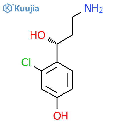 4-(1R)-3-amino-1-hydroxypropyl-3-chlorophenol structure