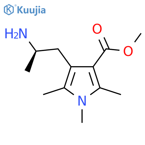 methyl 4-(2R)-2-aminopropyl-1,2,5-trimethyl-1H-pyrrole-3-carboxylate structure