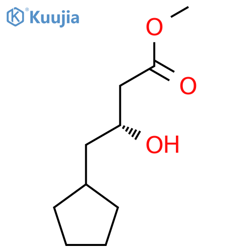 methyl (3R)-4-cyclopentyl-3-hydroxybutanoate structure