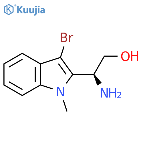 (2S)-2-amino-2-(3-bromo-1-methyl-1H-indol-2-yl)ethan-1-ol structure