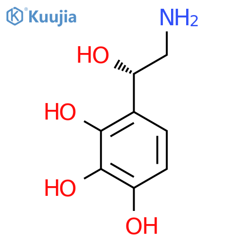 4-(1S)-2-amino-1-hydroxyethylbenzene-1,2,3-triol structure