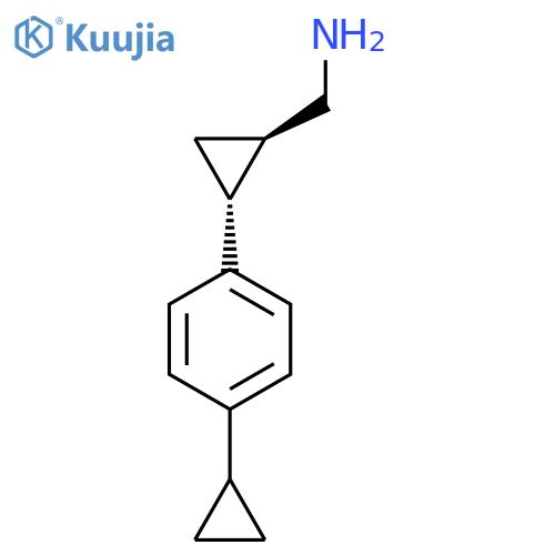 rac-(1R,2R)-2-(4-cyclopropylphenyl)cyclopropylmethanamine structure