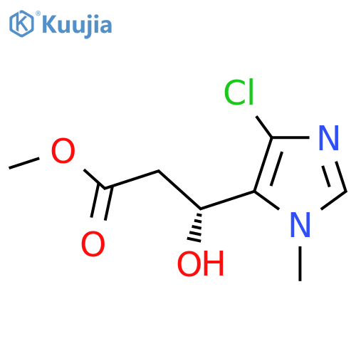 methyl (3R)-3-(4-chloro-1-methyl-1H-imidazol-5-yl)-3-hydroxypropanoate structure