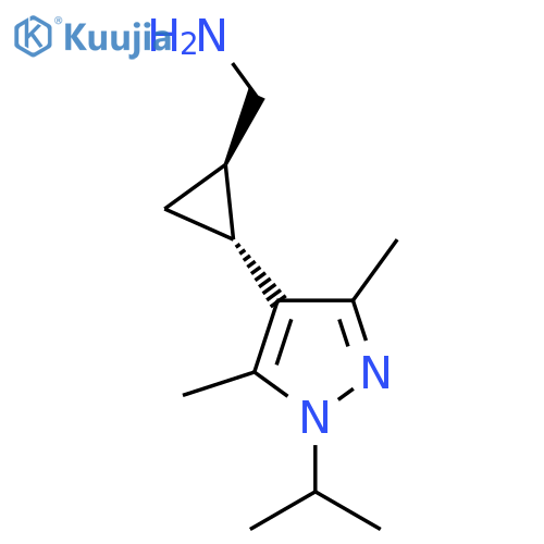 rac-(1R,2R)-2-3,5-dimethyl-1-(propan-2-yl)-1H-pyrazol-4-ylcyclopropylmethanamine structure